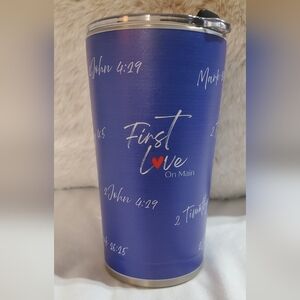 Blue Tumbler with Inspirational Quotes By Stache